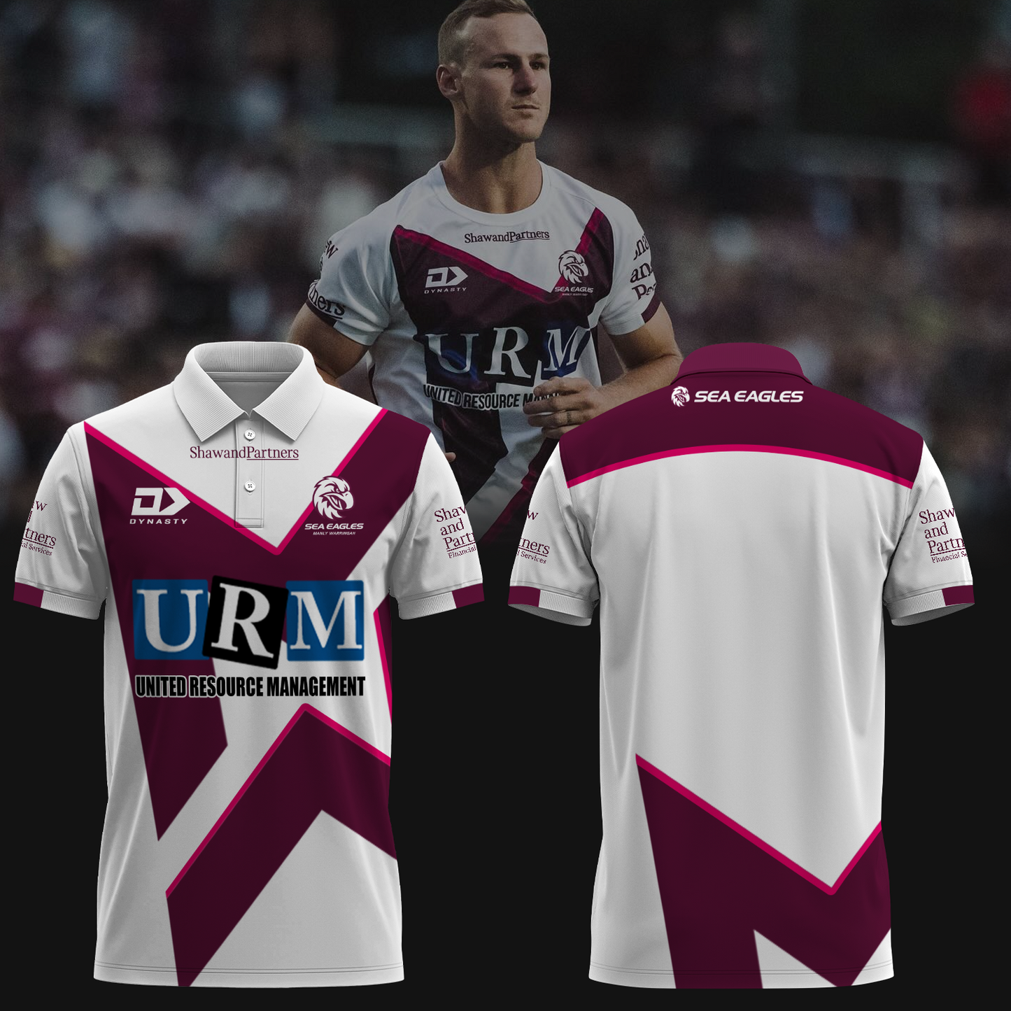 Manly Warringah Sea Eagles NRL Fear The Fortress Limited Edition Polo Shirt TM V2