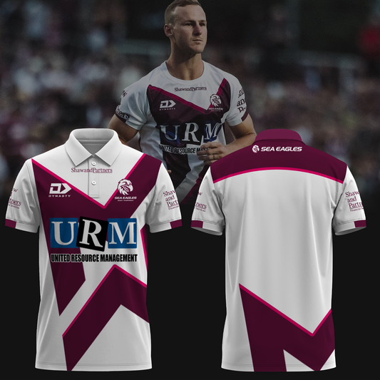 Manly Warringah Sea Eagles NRL Fear The Fortress Limited Edition Polo Shirt TM V2