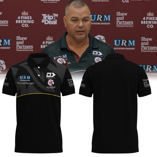 Manly Warringah Sea Eagles NRL Fear The Fortress Limited Edition Polo Shirt TM V5