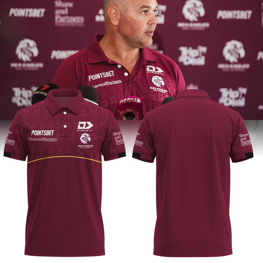 Manly Warringah Sea Eagles NRL Fear The Fortress Limited Edition Polo Shirt TM V6