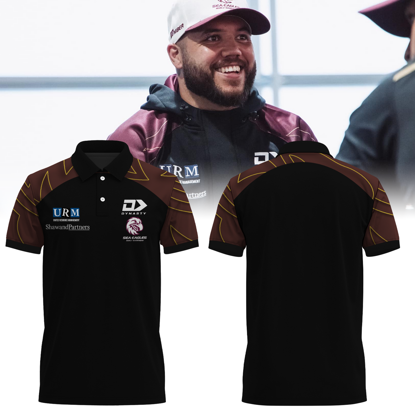 Manly Warringah Sea Eagles NRL Fear The Fortress Limited Edition Polo Shirt TM V7