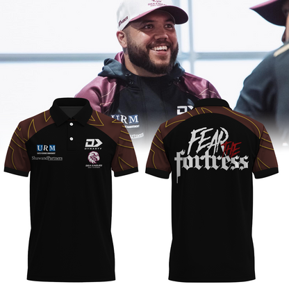 Manly Warringah Sea Eagles NRL Fear The Fortress Limited Edition Polo Shirt TM V8