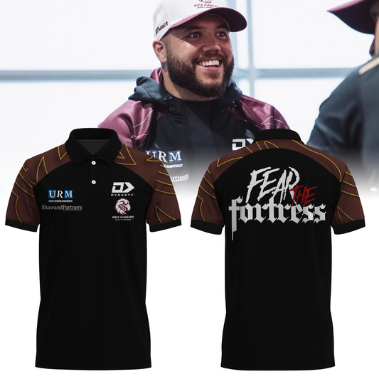 Manly Warringah Sea Eagles NRL Fear The Fortress Limited Edition Polo Shirt TM V8