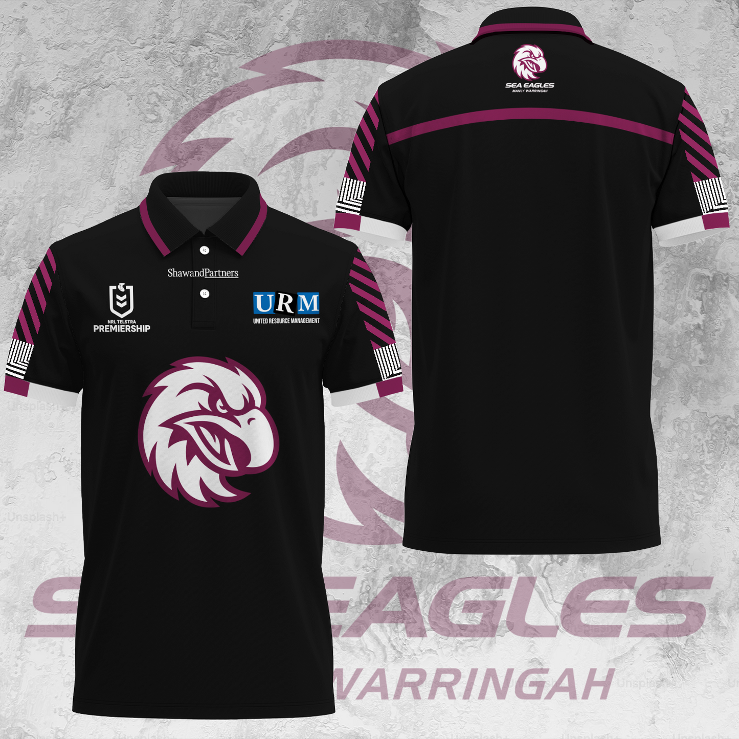 Manly Warringah Sea Eagles NRL Fear The Fortress Limited Edition Polo Shirt TM V2