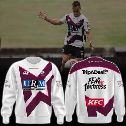 Manly Warringah Sea Eagles NRL Fear The Fortress Limited Edition Sweatshirt TM V5
