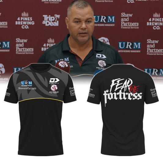 Manly Warringah Sea Eagles NRL Fear The Fortress Limited Edition T-Shirt TM V1
