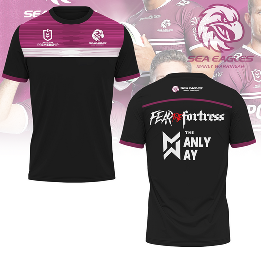 Manly Warringah Sea Eagles NRL Fear The Fortress Limited Edition T-Shirt TM V1