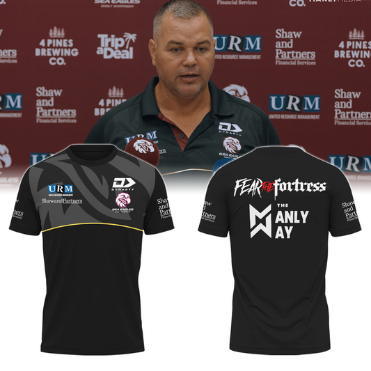 Manly Warringah Sea Eagles NRL Fear The Fortress Limited Edition T-Shirt TM V2