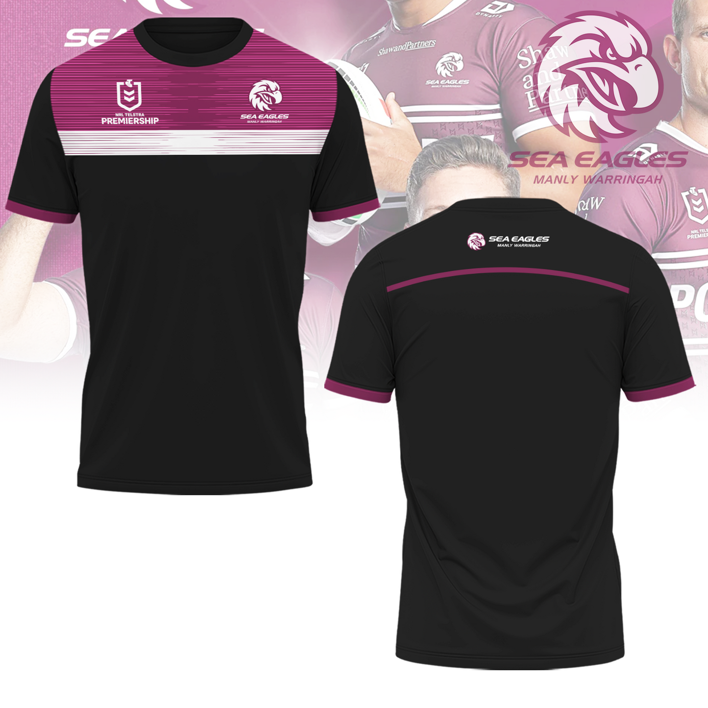 Manly Warringah Sea Eagles NRL Fear The Fortress Limited Edition T-Shirt TM V4