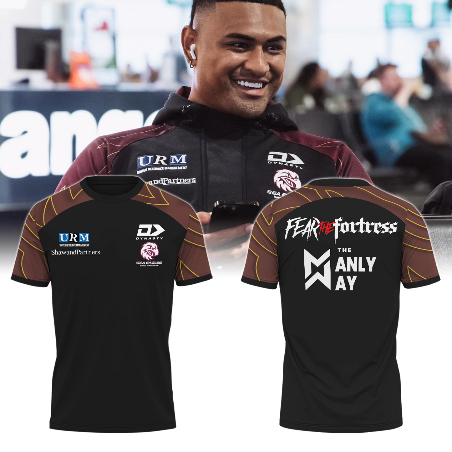 Manly Warringah Sea Eagles NRL Fear The Fortress Limited Edition T-Shirt TM V5