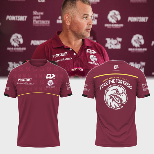 Manly Warringah Sea Eagles NRL Fear The Fortress Limited Edition T-Shirt TM V7