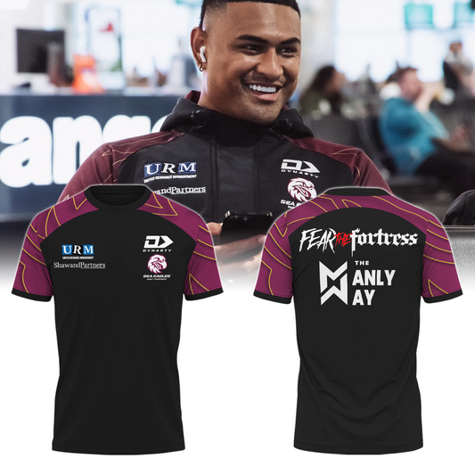 Manly Warringah Sea Eagles NRL Fear The Fortress Limited Edition T-Shirt TM V9
