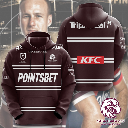 Manly Warringah Sea Eagles NRL Forever Limited Edition Hoodie TM V012