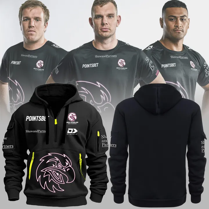 Manly Warringah Sea Eagles NRL Forever Limited Edition Zipper Hoodie Combo TM V2