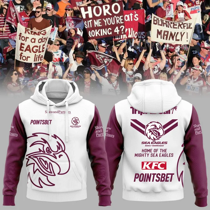 Manly Warringah Sea Eagles NRL Forever Limited Edition Hoodie TM V3
