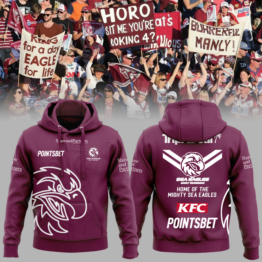 Manly Warringah Sea Eagles NRL Forever Limited Edition Hoodie TM V8