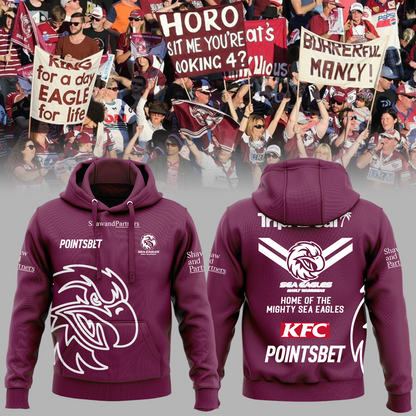 Manly Warringah Sea Eagles NRL Forever Limited Edition Hoodie TM V8
