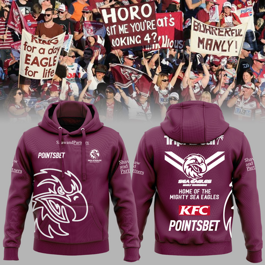 Manly Warringah Sea Eagles NRL Forever Limited Edition Hoodie TM V8