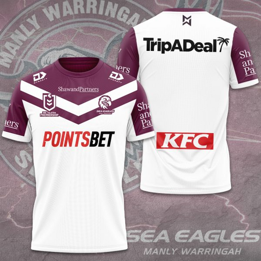 Manly Warringah Sea Eagles NRL Forever Limited Edition T-Shirt TM V2