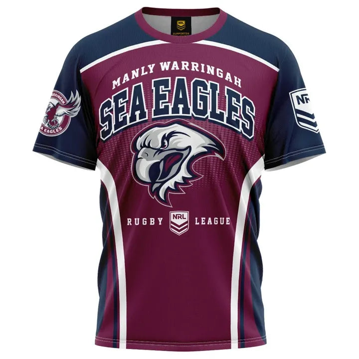 Manly Warringah Sea Eagles NRL Forever V2 T-Shirt TM