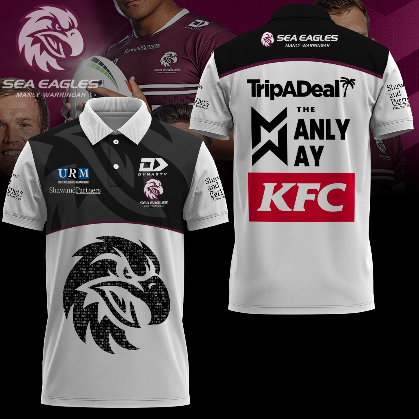 Manly Warringah Sea Eagles NRL Manly Way Limited Edition Polo Shirt TM V1