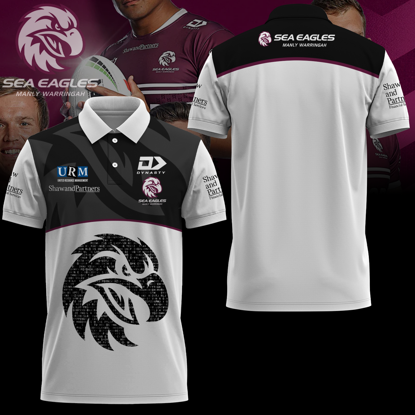 Manly Warringah Sea Eagles NRL Manly Way Limited Edition Polo Shirt TM V2