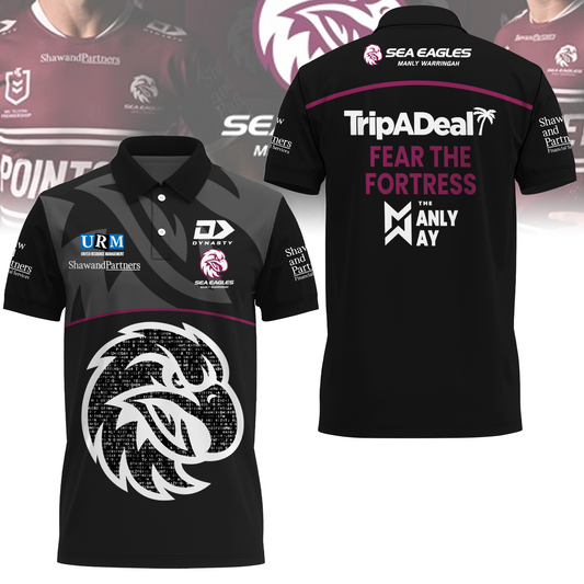 Manly Warringah Sea Eagles NRL Manly Way Limited Edition Polo Shirt TM V5