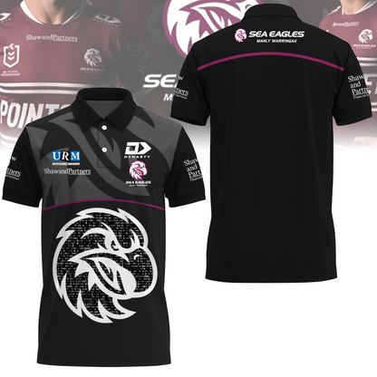 Manly Warringah Sea Eagles NRL Manly Way Limited Edition Polo Shirt TM V6