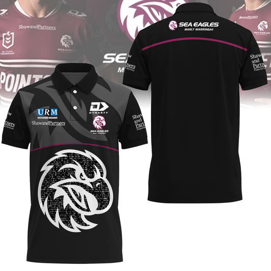 Manly Warringah Sea Eagles NRL Manly Way Limited Edition Polo Shirt TM V6