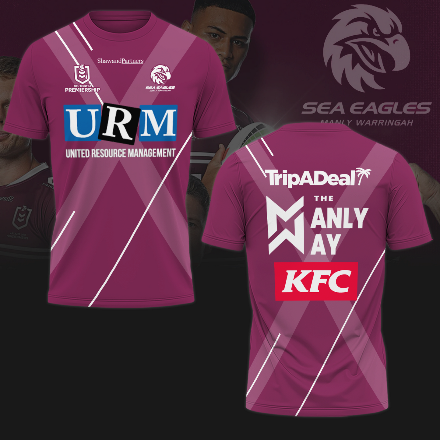 Manly Warringah Sea Eagles NRL Manly Way Limited Edition T-Shirt TM V3