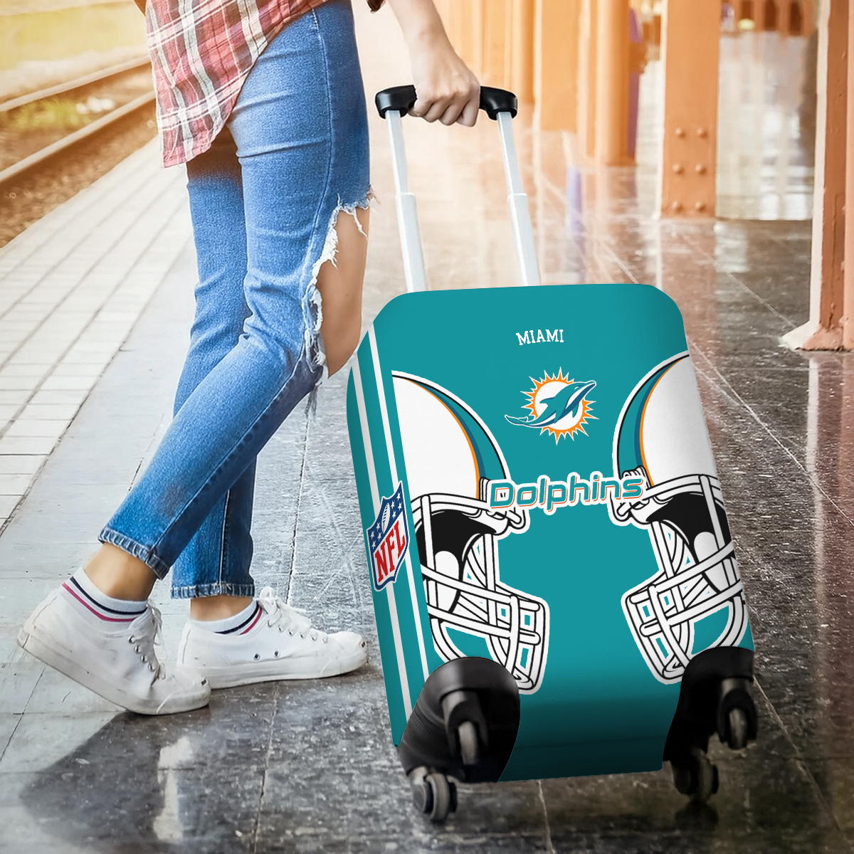 MD NFL V2 Luggage Cover Suitcase Protector DDT NTL