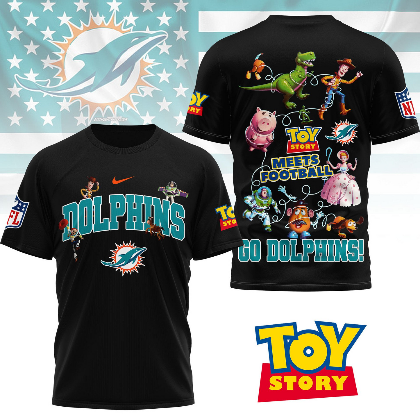 MD Premium NFL Toy Story Fan 3D Shirt DDT CTND