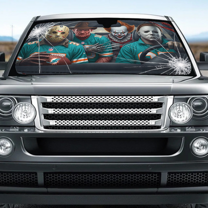 MD x NFL Horror Car Sunshade For Fan DDT CTND