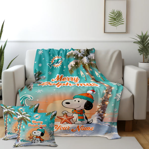 MD x SNP Premium Christmas Fleece Blanket & Throw Pillow V1 NAK NHT