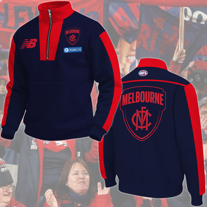 Melbourne Demons 1 AFL 2025 New Hoodie TM NTA V1 TDT