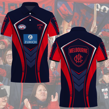 Melbourne Demons 1 AFL 2025 Polo Shirt TM NTA V1