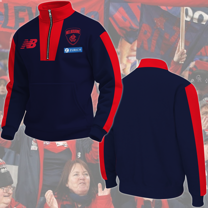 Melbourne Demons 2 AFL 2025 New Hoodie TM NTA V1 TDT
