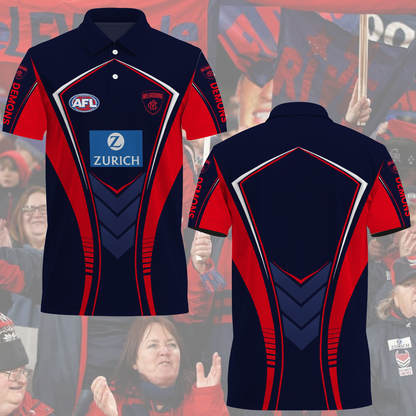 Melbourne Demons 2 AFL 2025 Polo Shirt TM NTA V1