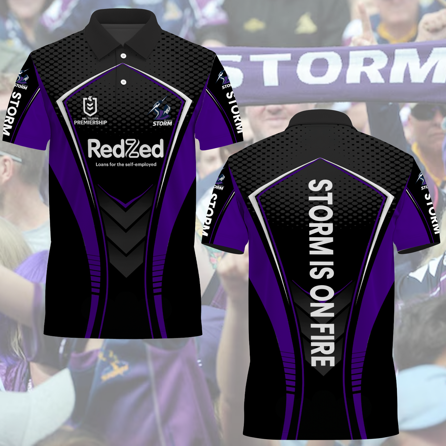 Melbourne Storm NRL 2025 Limited Edition Polo Shirt TM NTA V1 230425