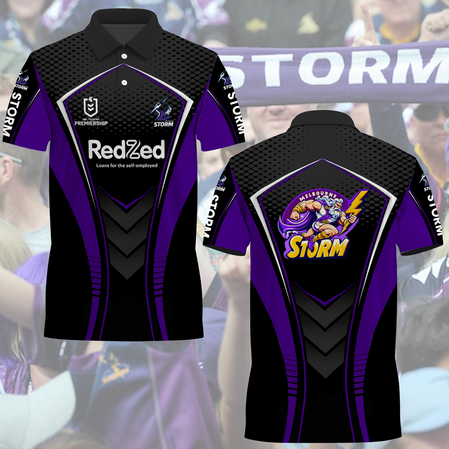 Melbourne Storm NRL 2025 Limited Edition Polo Shirt TM NTA V3 230425