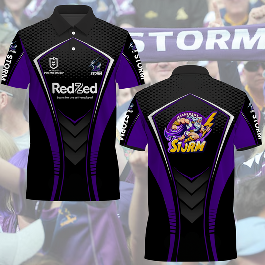 Melbourne Storm NRL 2025 Limited Edition Polo Shirt TM NTA V3 230425