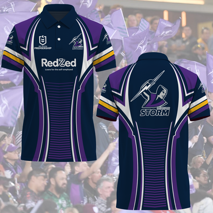 Melbourne Storm NRL 2025 Polo Shirt TM NTA V1