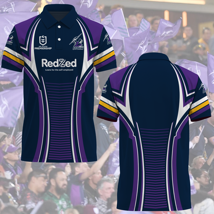 Melbourne Storm NRL 2025 Polo Shirt TM NTA V2