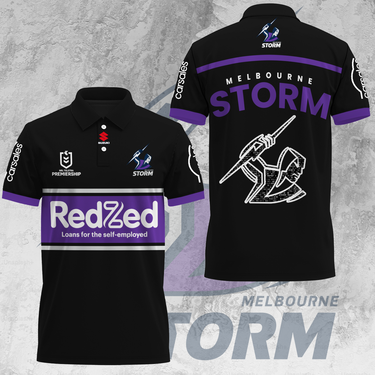 Melbourne Storm NRL Limited Edition Polo Shirt TM NTA V1