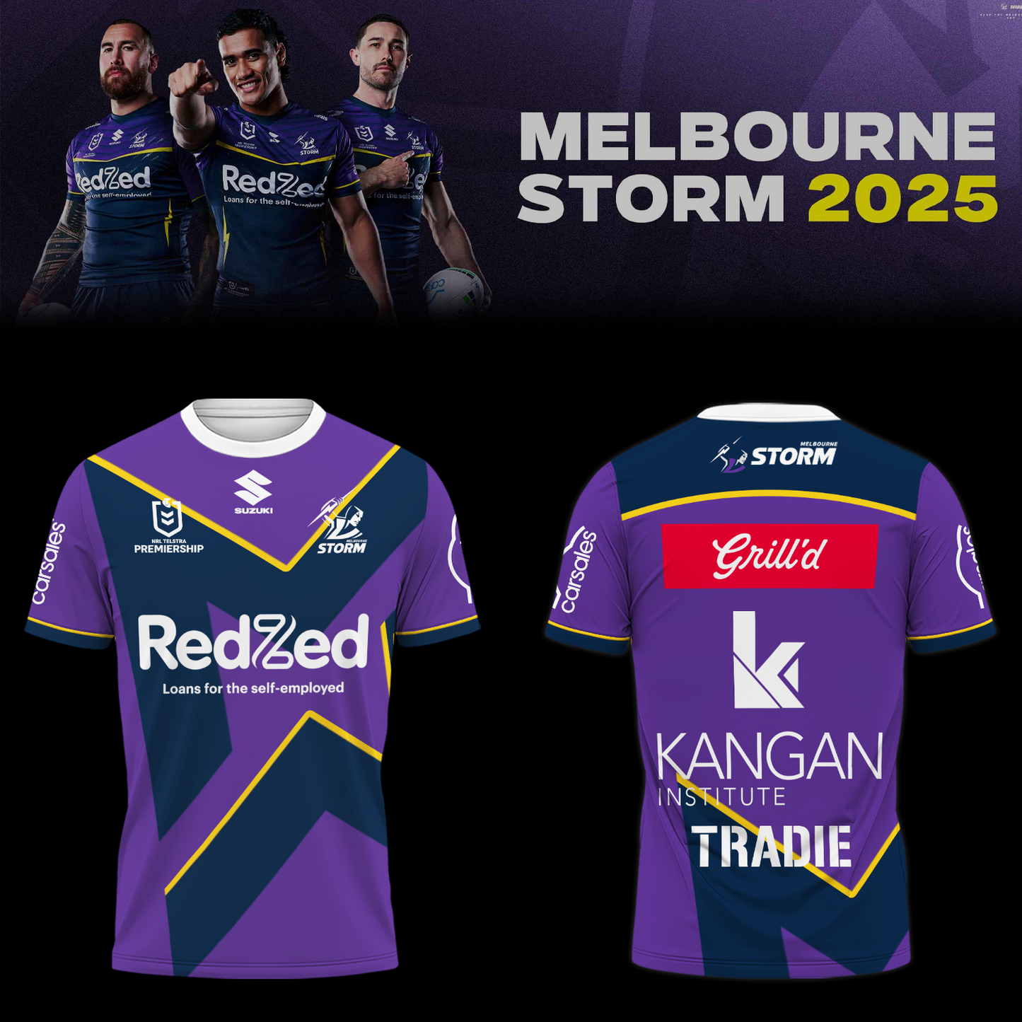 Melbourne Storm NRL Limited Edition T-Shirt TM - You will save more when you buy the clothes and hat combo V5