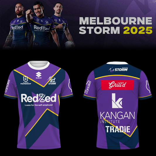 Melbourne Storm NRL Limited Edition T-Shirt TM - You will save more when you buy the clothes and hat combo V5
