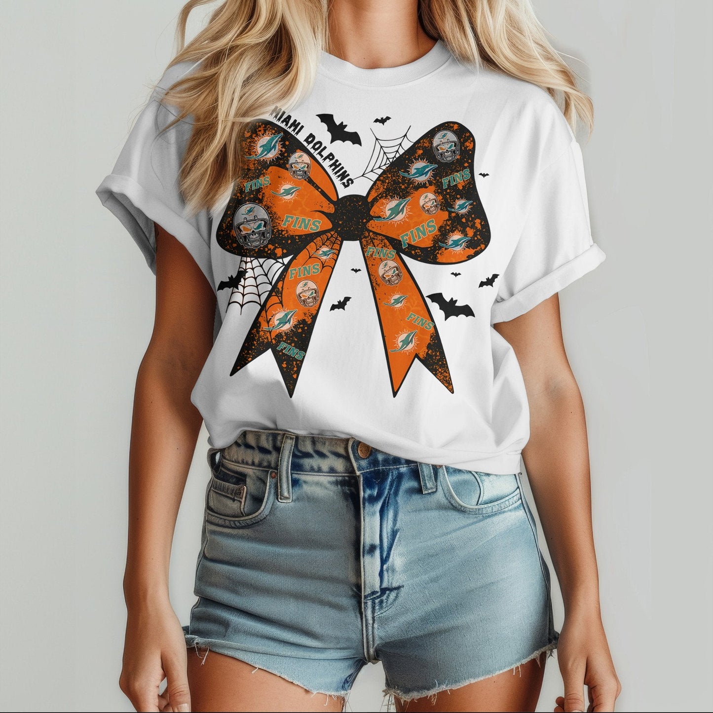MIA x NFL Halloween Bow 3D Shirt 0409 DatND DVT