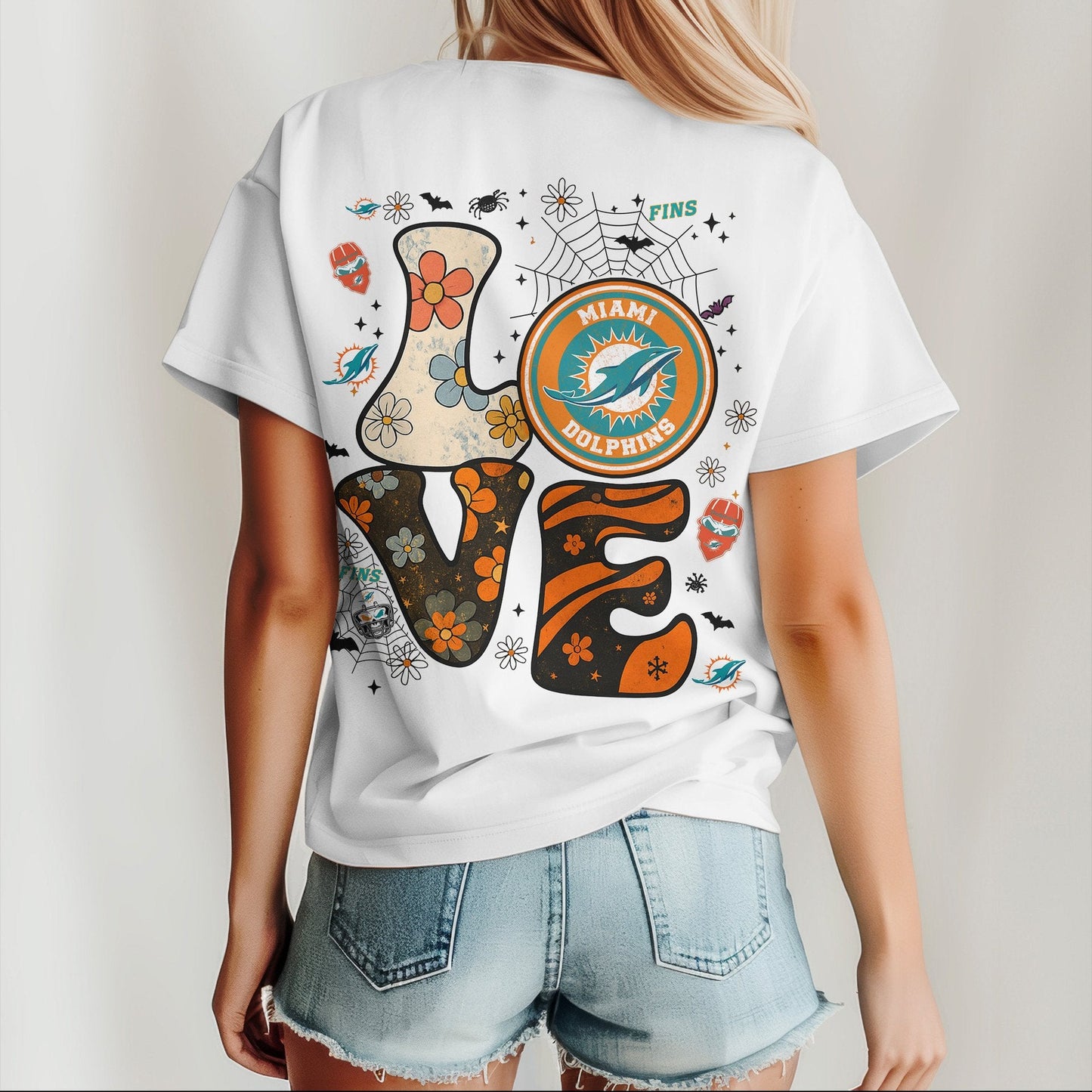 MIA x NFL Halloween Bow 3D Shirt 0409 DatND DVT