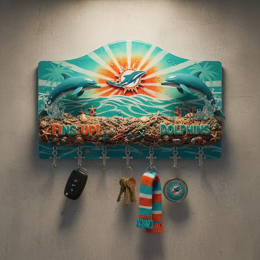 MIA X NFL Originality Verification Football Team Wall Key Holder NAK THUONGNH