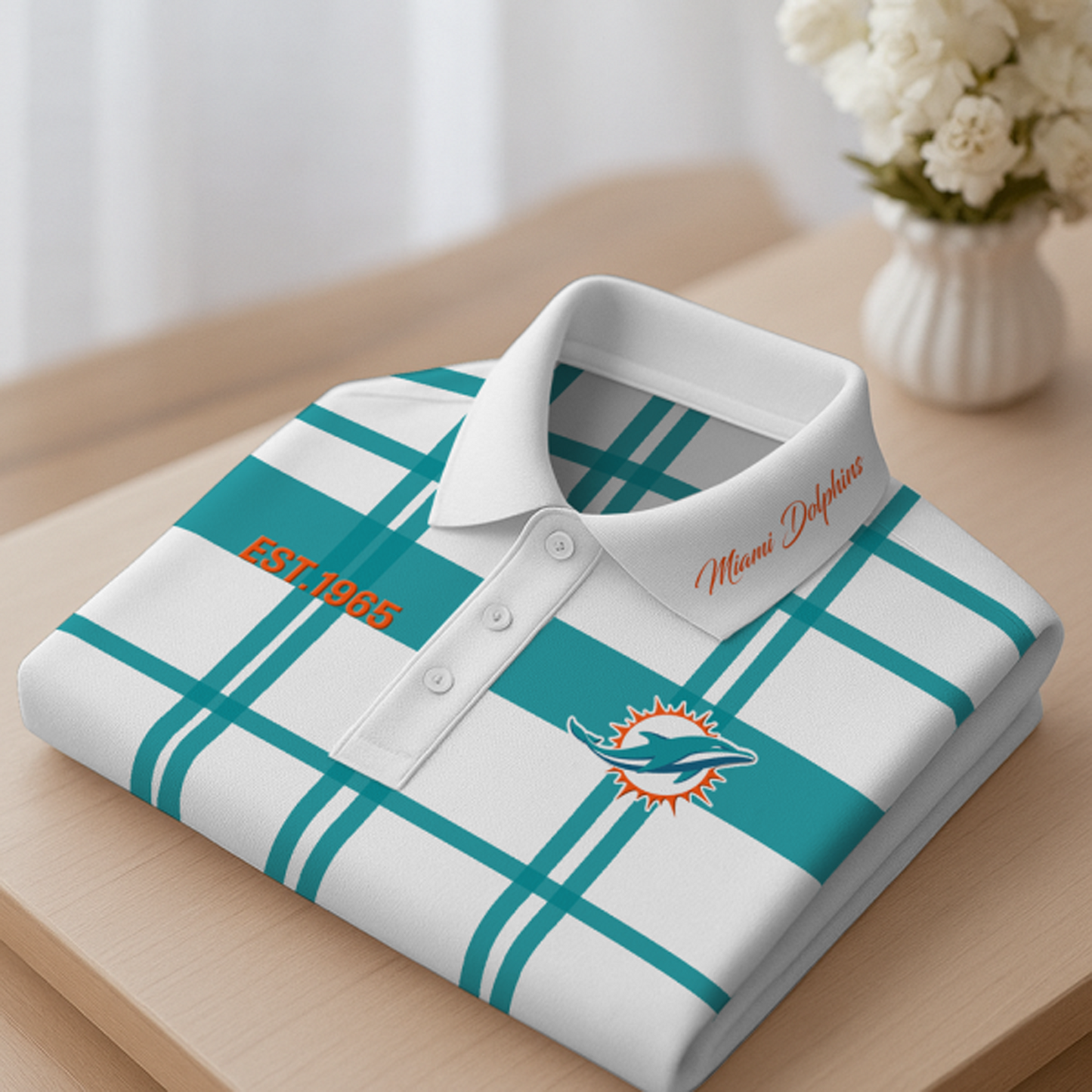 MIA X Premium NFL New Polo Long Sleeve V1 NAK NHT